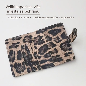 Držač za putovnicu i kartice s RFID zaštitom, PU koža, dvostrani dizajn, vodootporna PU podstava