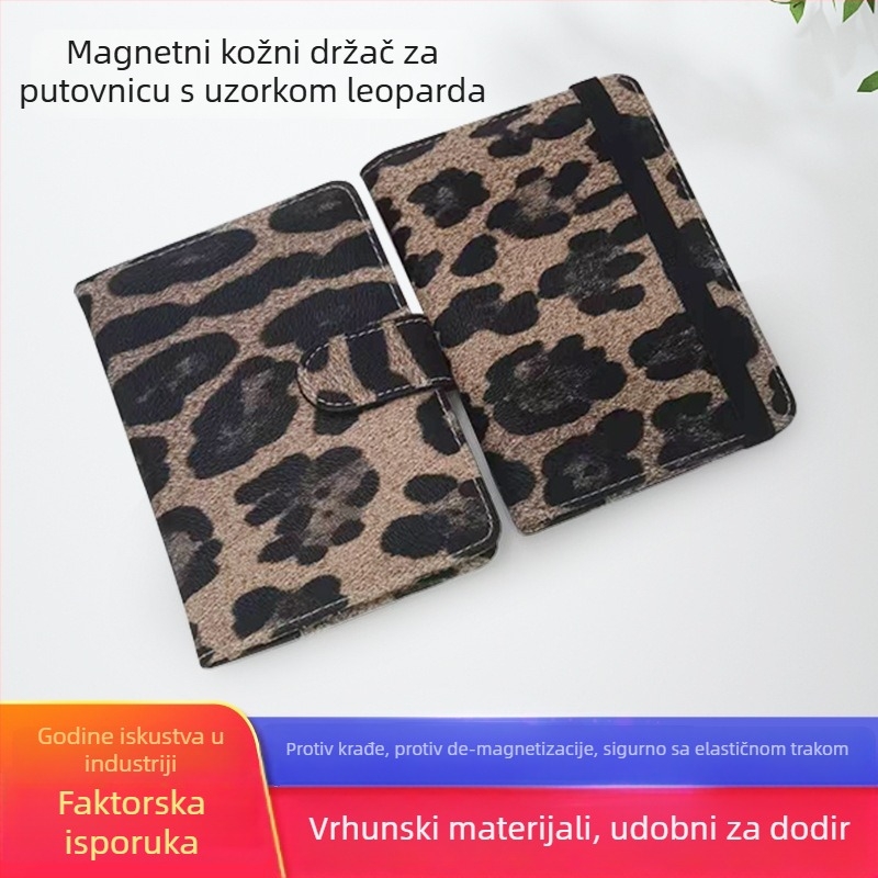 Držač za putovnicu i kartice s RFID zaštitom, PU koža, dvostrani dizajn, vodootporna PU podstava
