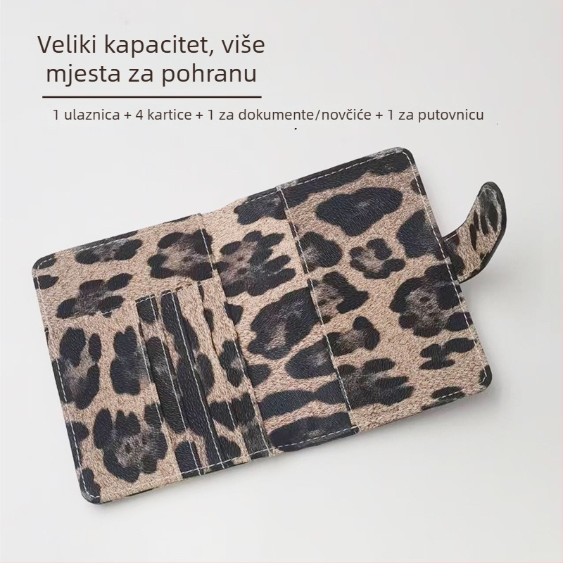 Držač za putovnicu i kartice s RFID zaštitom, PU koža, dvostrani dizajn, vodootporna PU podstava