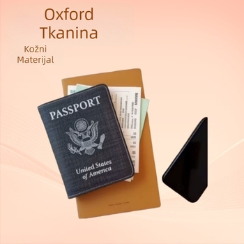 Etui za putovnicu od Oxford platna, geometrijski uzorak, prozračna podstava, unisex