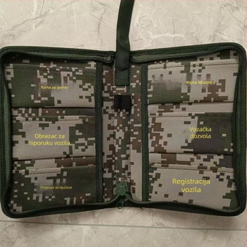 Kamuflirana torbica za vozačku dozvolu i dokumente, futrola za putovnicu/ID, Oxford tkanina, unisex, podstava od najlona, prozračna i vodootporna