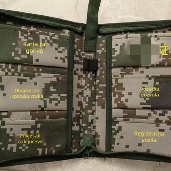 Kamuflirana torbica za vozačku dozvolu i dokumente, futrola za putovnicu/ID, Oxford tkanina, unisex, podstava od najlona, prozračna i vodootporna