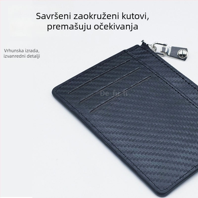 Defuli PU novčanik za kartice s više pretinaca, zatvarač na zip, zaštita od krađe i magnetna zaštita