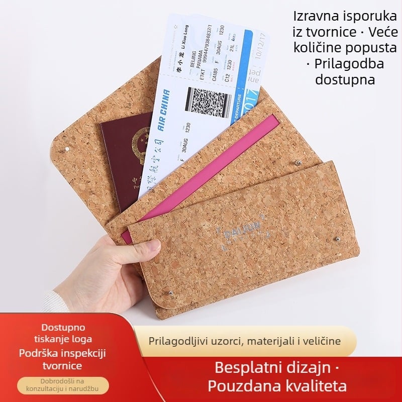 Držač putovnice za putovanja – višefunkcijski, prugasti uzorak, sintetička koža, podstava od sintetičke kože, urbani minimalistički stil