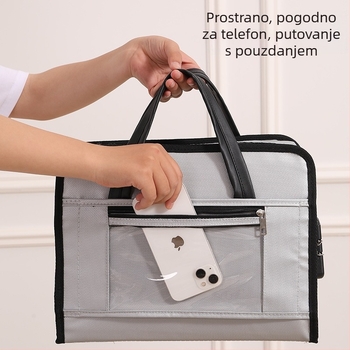 Držač kartica i dokumenata - vatrootporni kompozit vlakana stakla i silikona - kubni oblik - višefunkcijski stolni spremnik - za dokumente, putne isprave i pečate - moderan minimalistički stil