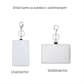 Kožni držač kartica za prijevoz i radne kartice s privjeskom za ključeve — prilagodljiv uzorak, unisex, otporan na habanje, podstava od poliestera, proljeće 2024