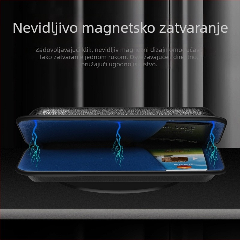 NEWBRING K30CXKB Kožni držač kartica – Unisex, za identifikaciju i više kartica, za svakodnevnu upotrebu