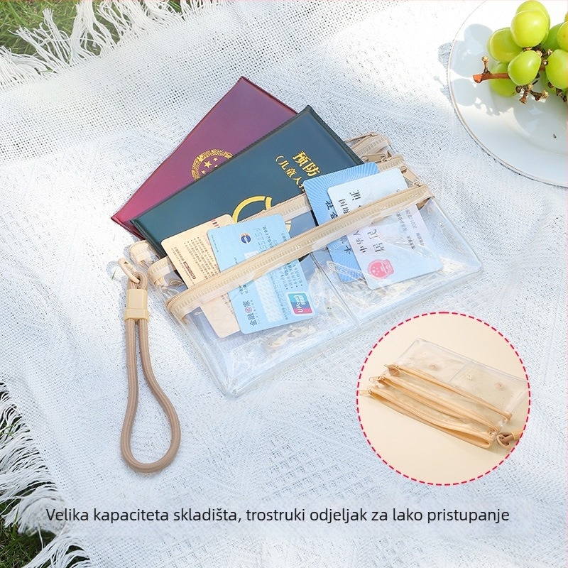 Držač kartica i dokumenata – PVC, kubni oblik, moderni minimalistički stil, skladištenje za putovanja, na stol i u spavaću sobu.