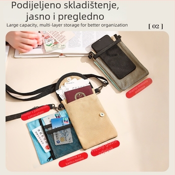 Torba za pohranu s Oxford tkaninom i mrežom, organizator za identifikacijske kartice i kartice, torba u stilu ručne torbe, višenamjenska, za spavaću sobu