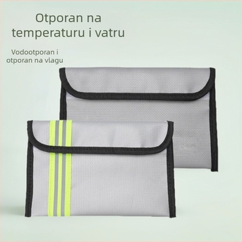 Dokument torba otporna na temperaturu i vatru, vodootporna, s zatvaračem, pravokutnog oblika – za putovnicu, ugovore i račune