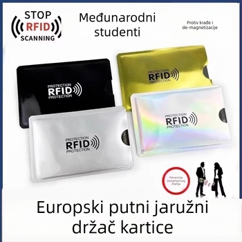 Unisex držač kartica - zaštitni pokrov od aluminijske folije, otporan na habanje, zaštita od prijevara, za svakodnevnu upotrebu