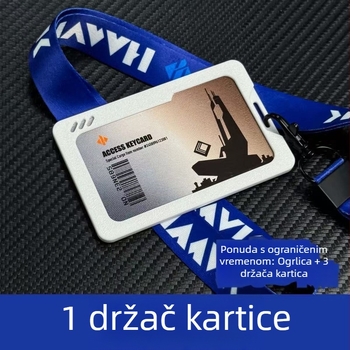 Univerzalni držač kartica s privjeskom — za karticu za sobu, studentsku iskaznicu i bankovnu karticu — plastični, kreativni stil