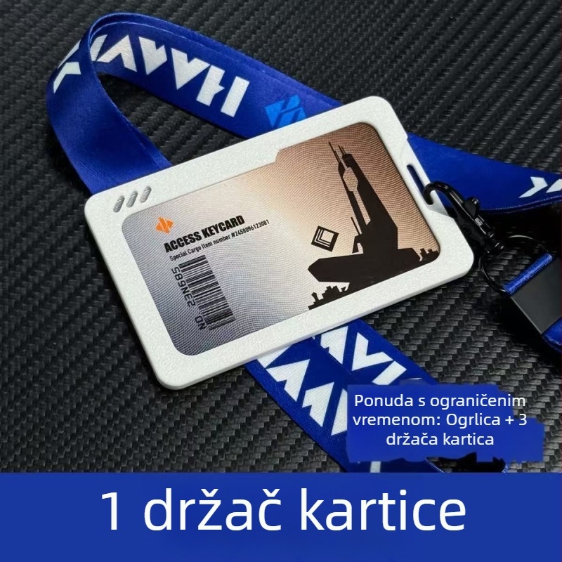Univerzalni držač kartica s privjeskom — za karticu za sobu, studentsku iskaznicu i bankovnu karticu — plastični, kreativni stil