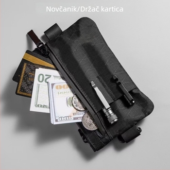 RFID-blokirajući mini novčanik – ultra lagan unisex držač kartica za putovanja, poliester, protiv krađe i protiv prijevare