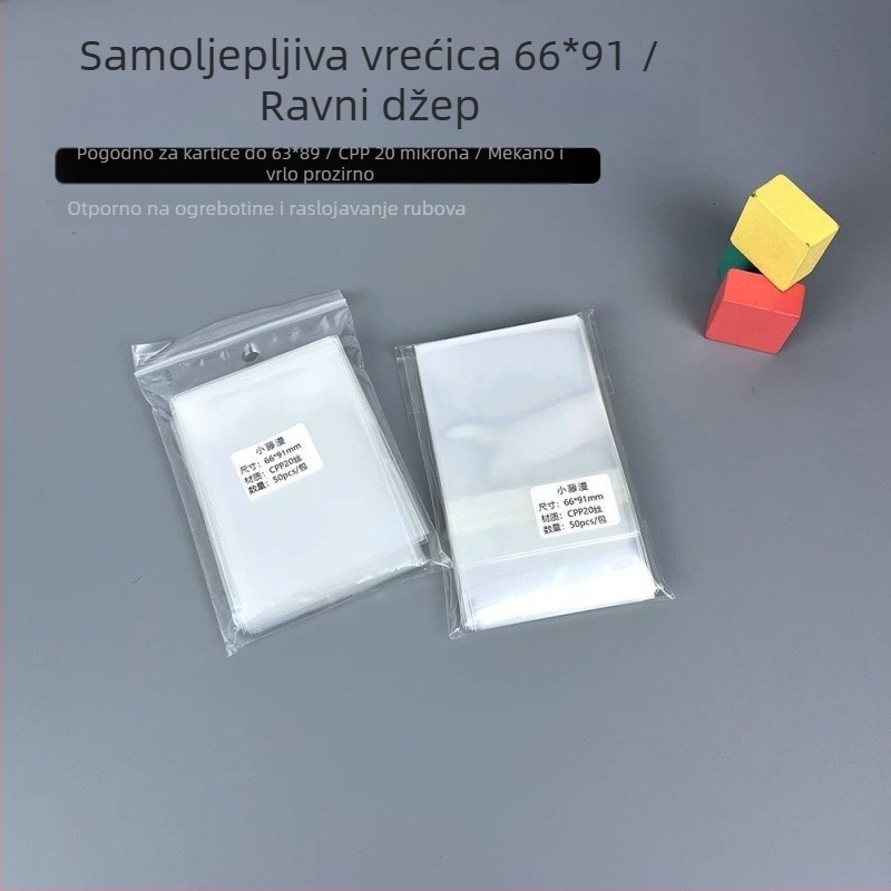 CPP prozirni zaštitni džep za kartice s fotografijama idola, debljina 0,1 mm, plitak otvor