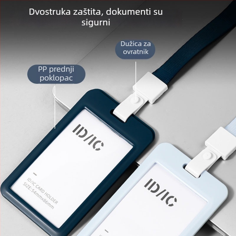 Deli PZ30 skup kartica s narukvicom, držač identifikacijske kartice, plastika, moderni minimalistički stil