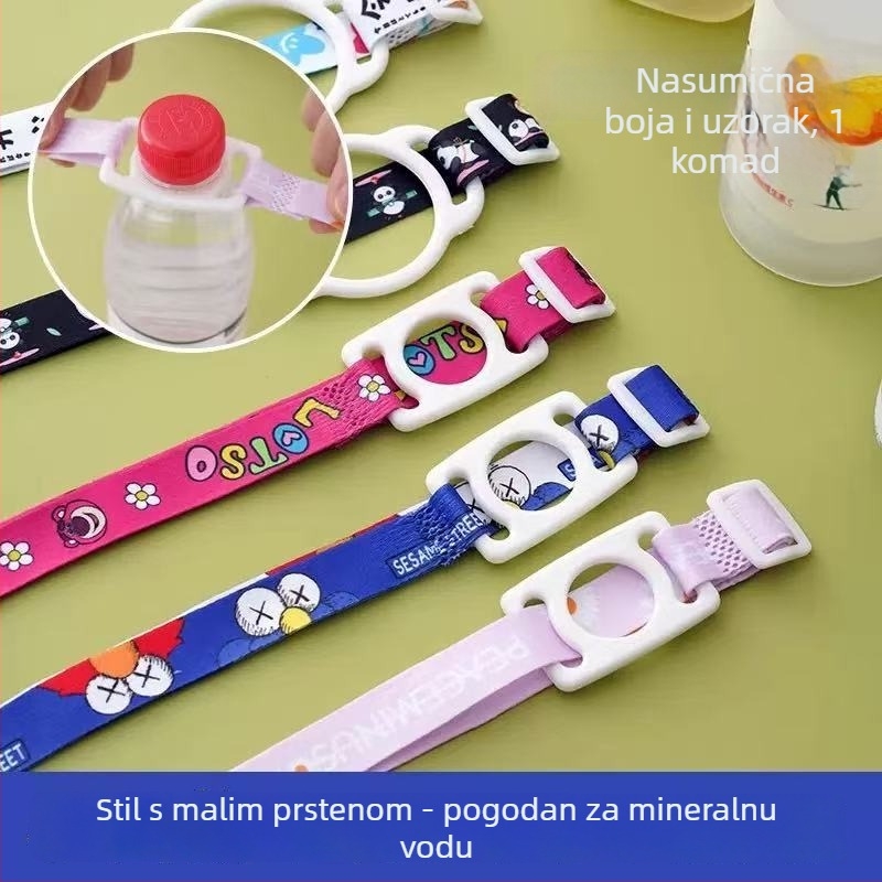 Lančić za bocu s držačem kartice, poliester, modernog jednostavnog stila