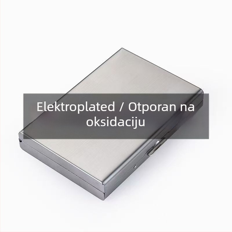 Držač kartica od nehrđajućeg čelika, jednobojni, unisex, stil poslovnog putovanja, PVC podstava, 1 preklop, sklopivi, zaštita od krađe i anti-magnetna zaštita, za svakodnevnu uporabu