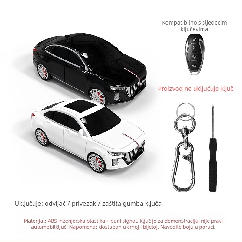 Smart Bird Hongqi H5 futrola za ključ s LED – plastična zaštitna futrola za automobil ključ, moderan stil