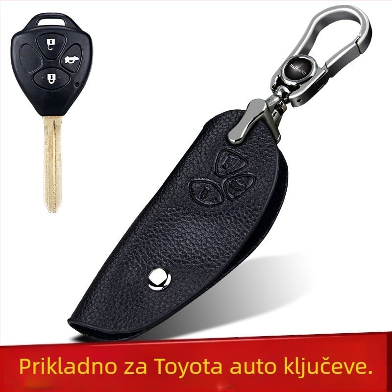 Torba za ključe MaDonNo YKQ011, prava koža, prva sloj goveđe kože, prozračna, za svakodnevnu uporabu