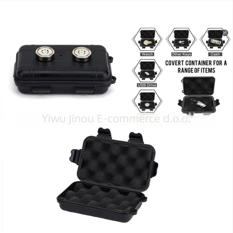 Metalna kutija za ključeve automobila s dvostrukim magnetskim držanjem, vodootporna, skriven dizajn, kapacitet 50 ml
