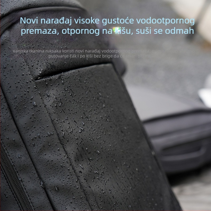 Muški ruksak za laptop, velika kapaciteta, vodootporan materijal, USB proširenje, zakrivljene naramenice, 20-35 L