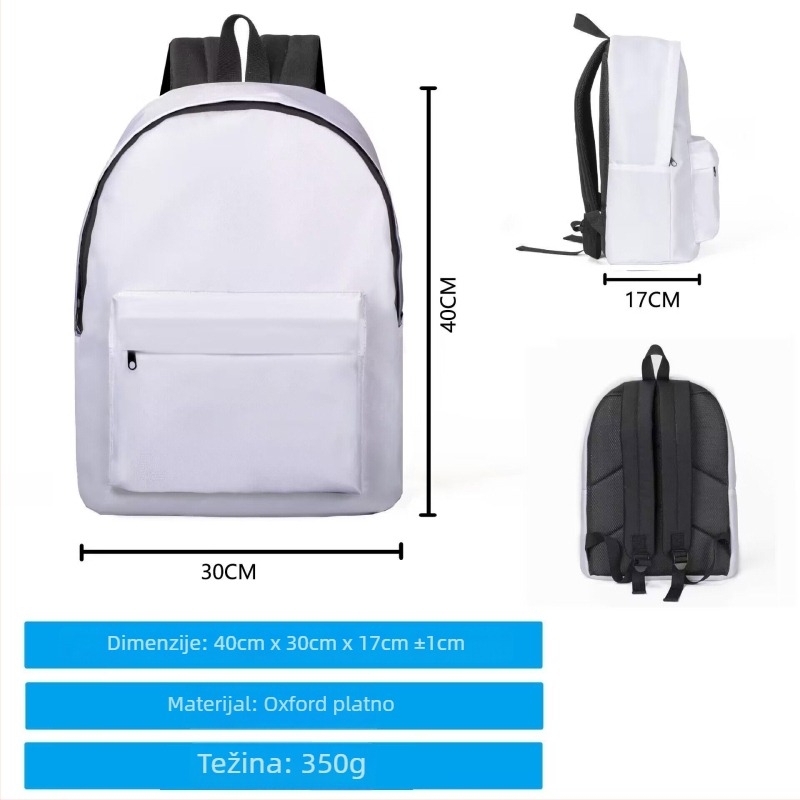 Unisex školski ruksak s DIY printom, anime-cartoon dizajn, 20–35 L, pogodan za 16-inčni laptop, ulični stil