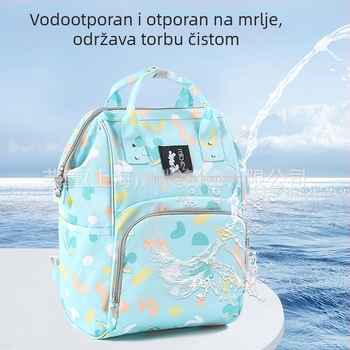 Torba za mame i bebe - velika kapaciteta, moderni ruksak, Oxford materijal