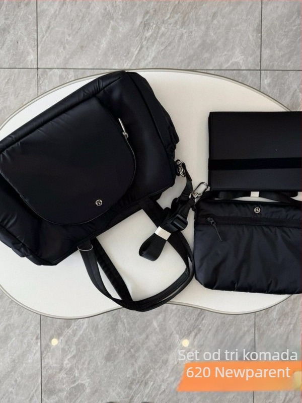 Unisex torba od najlona s crossbody/rameni dizajnom, vodoravni kvadratni oblik, zatvaranje zipom, podstava od platna, unutarnja džep sa zipom