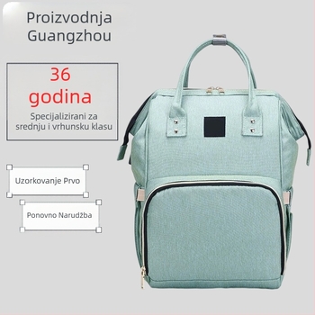 Torba za mamu i bebu - višenamjenska torba s velikim kapacitetom, Oxford materijal, vodootporna, podstava od poliestera