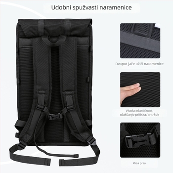 Unisex putni ruksak – vodootporan, Oxford materijal, kapacitet 36–55L, kompatibilan s 15-inčnim prijenosnim računalom