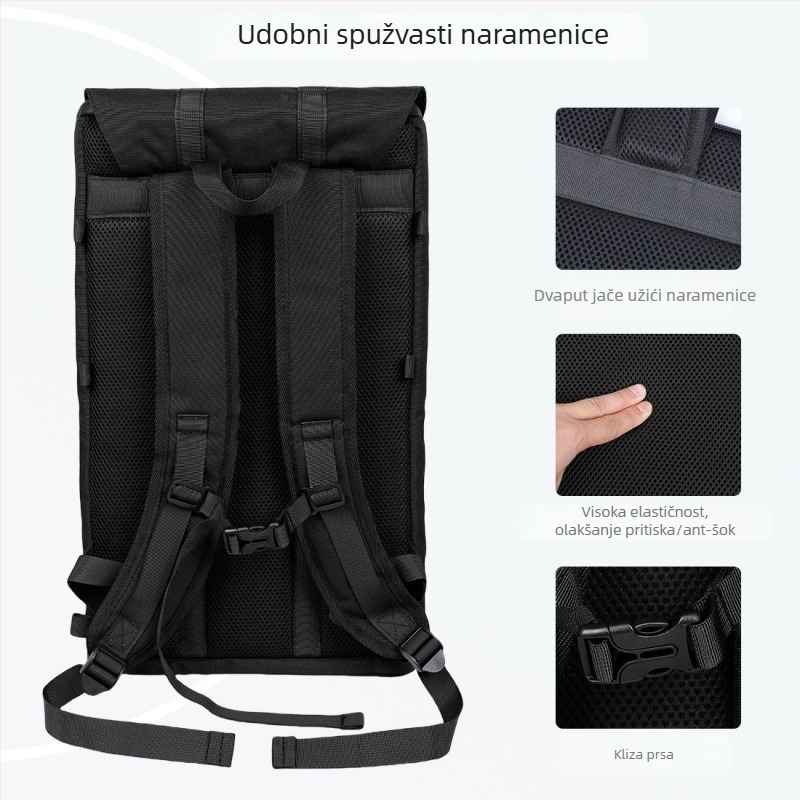 Unisex putni ruksak – vodootporan, Oxford materijal, kapacitet 36–55L, kompatibilan s 15-inčnim prijenosnim računalom
