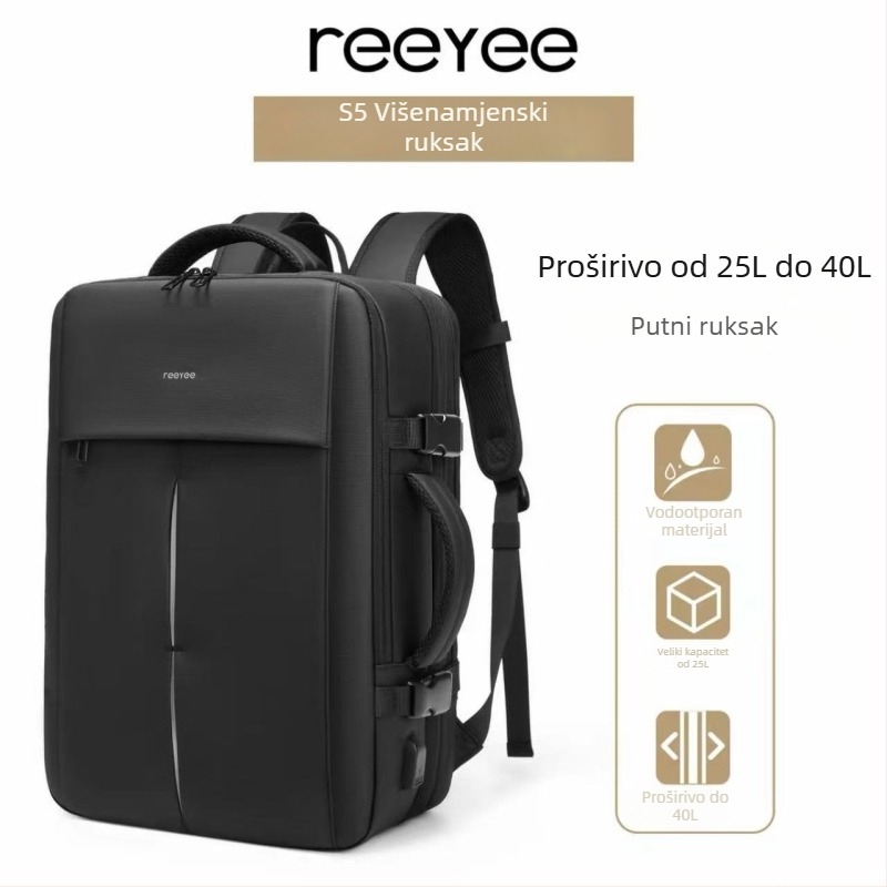 Unisex poslovni ruksak Reeyee S5, 20–35L, Oxford tkanina, vodootporan, zakrivljene naramenice