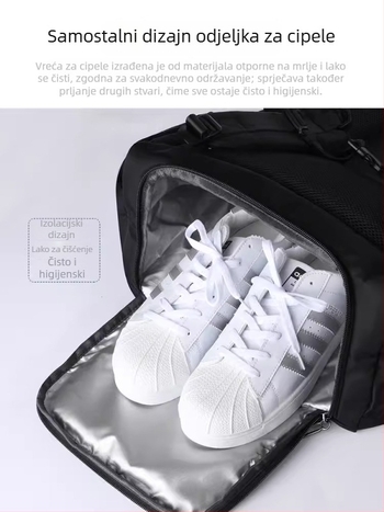 Unisex ruksak za putovanje za prijenosno računalo, najlon, vodootporan, podržava 15-inčni laptop, remeni s zračnim jastučićima