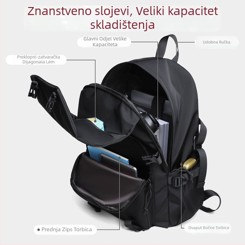 Ruksak unisex, Oxford materijal, kapacitet 20–35L, poslovni stil, ublažavanje tereta, za svakodnevni odlazak na posao
