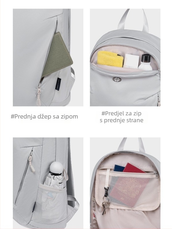 Nylon ruksak za unisex, za slobodno vrijeme i putovanja, kapacitet ispod 20 litara, prostor za 15-inčni prijenosnik
