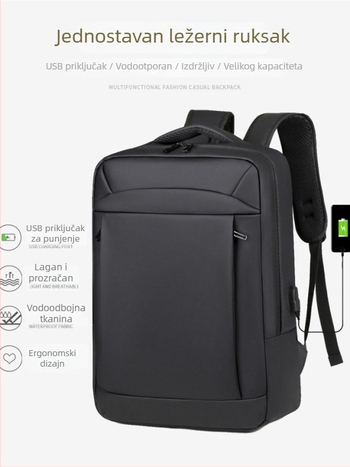 Unisex poslovni ruksak za laptop, lagan, velik kapacitet 20–35L, za 15-inčni laptop, vodootporan