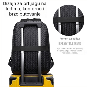 Unisex PU ruksak za slobodno vrijeme i putovanja – 20–35L, kompatibilan s 16-inčnim prijenosnim računalom, naramenica s zračnim jastukom
