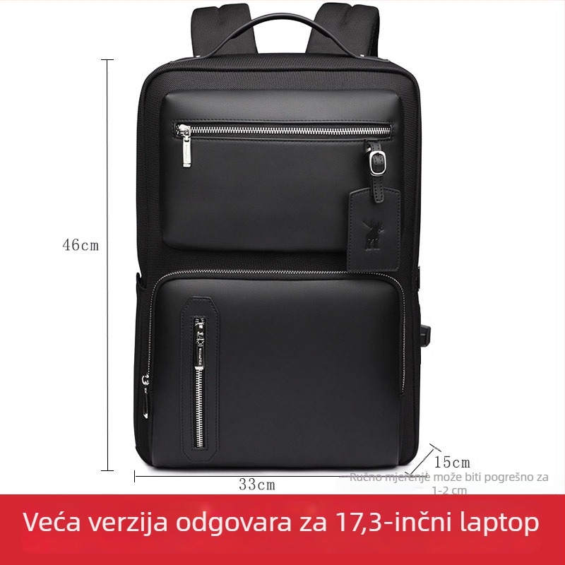 Muški ruksak od PU kože za poslovna putovanja – 20–35L, ruksak za prijenosno računalo