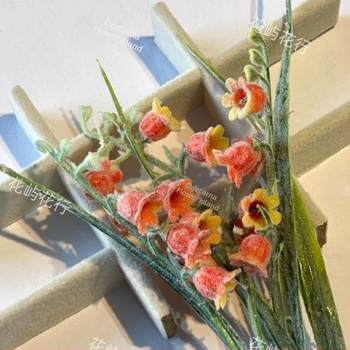 DIY set za vječna cvijeća – umjetni flokirani buket za kućnu dekoraciju, spreman za dar (Kod: Gf 16107 b; Materijal: Drugo; Vrsta: Lily; Prigode za poklon: Diplomiranje, Suvenir s putovanja, Party okupljanje)