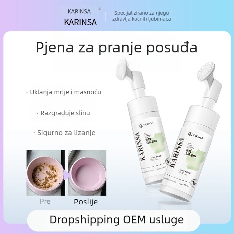 Pjena za pranje posuđa za kućne ljubimce – zdjele za pse i mačke