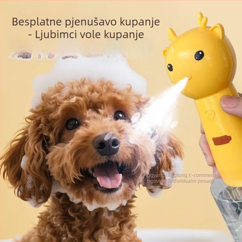 Alat za pjenu za kupanje kućnih ljubimaca – plastika, motiv jelena, za pse, 100 komada u kutiji