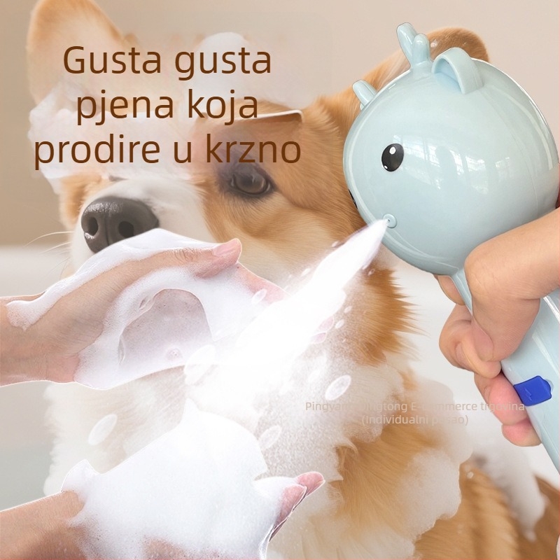 Alat za pjenu za kupanje kućnih ljubimaca – plastika, motiv jelena, za pse, 100 komada u kutiji