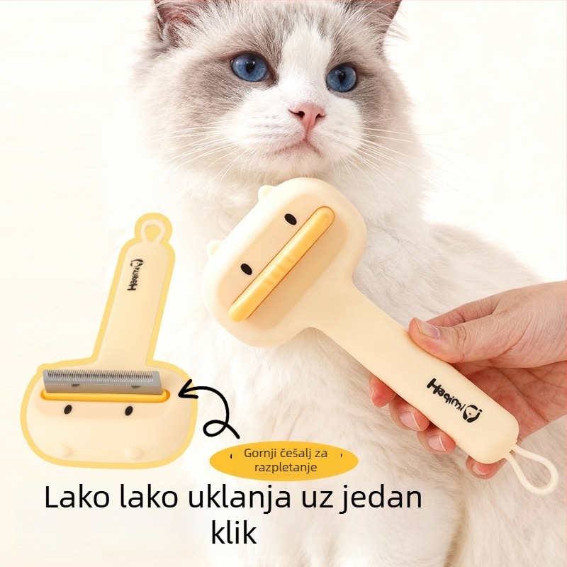 Igličasti češalj za mačke i pse — Materijal: ABS, 04 nehrđajući čelik, TPE; Marka: Lucky Cat