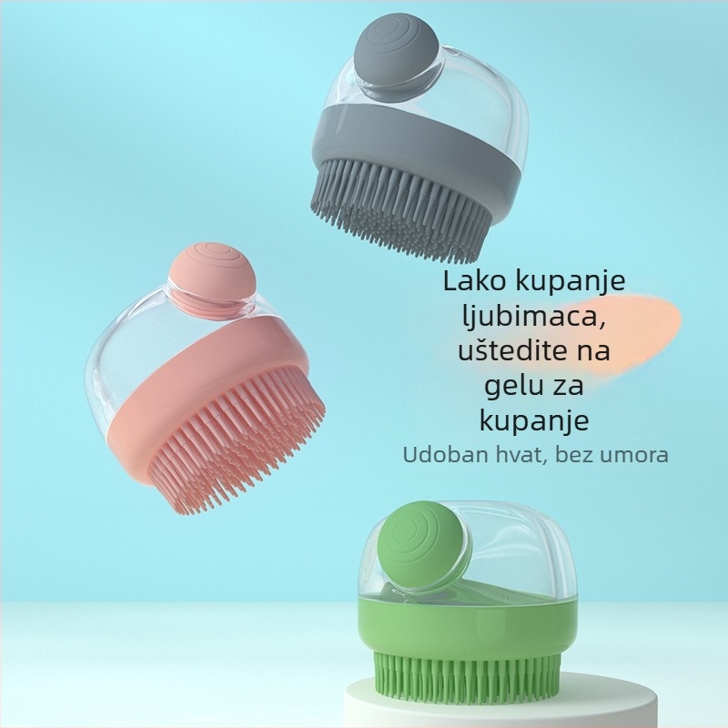 Četka za kupanje psa za njegu dlake – Čišćenje i masaža, Materijal: Drugo