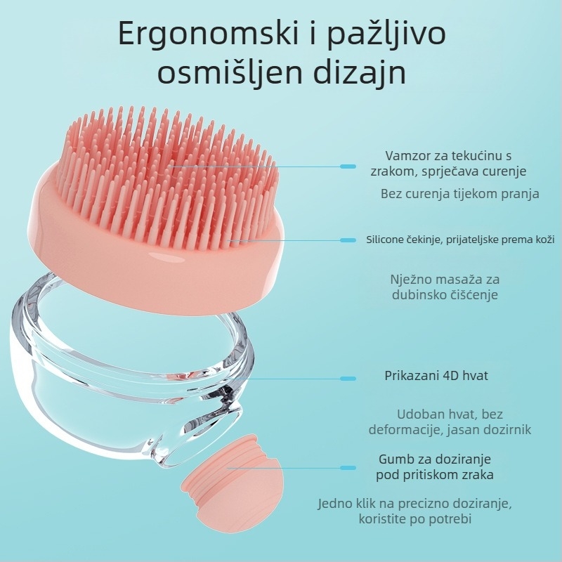 Četka za kupanje psa za njegu dlake – Čišćenje i masaža, Materijal: Drugo