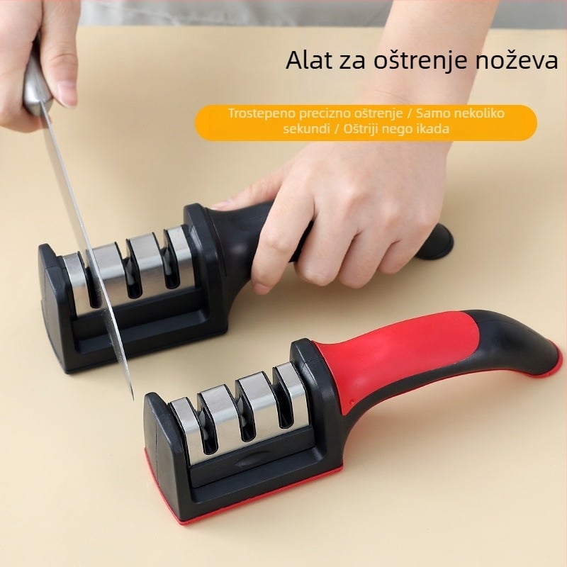 Višenamjenski kuhinjski alat za oštrenje, volframsko čelik, brzo oštrenje, fiksni kut, za škare i nože