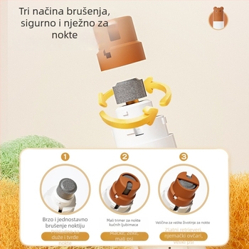 Električni turpij za nokte kućnih ljubimaca – kliješta i brusilica za pse, ABS materijal, 120 komada u pakiranju