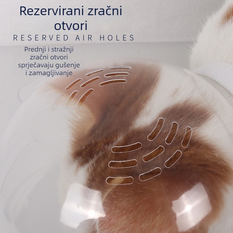 Mačja zaštitna kapica za glavu, prozračna, protiv lizanja i ugriza, za kupanje i podrezivanje noktiju
