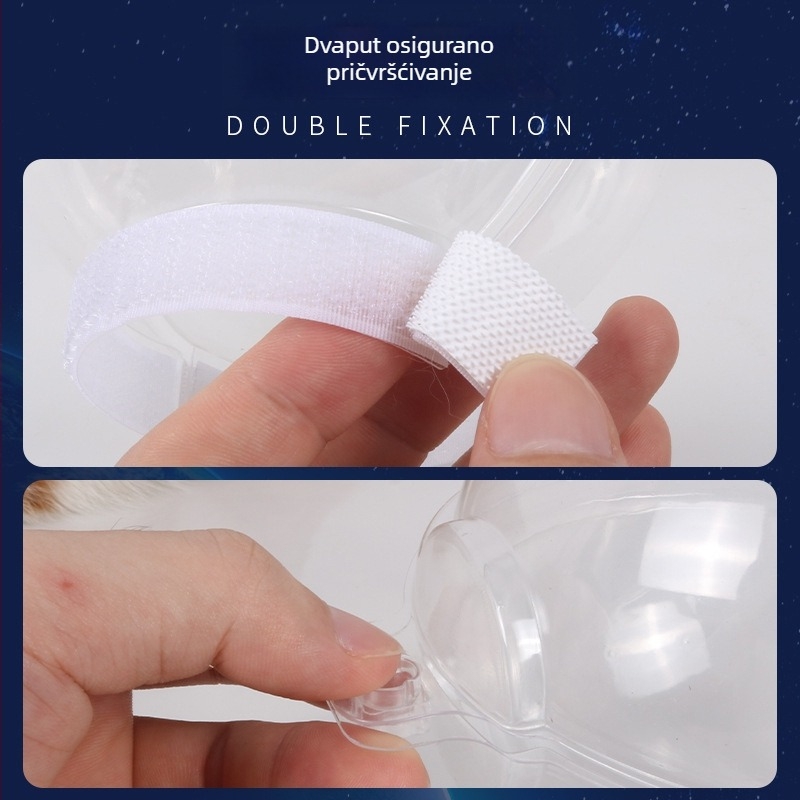 Mačja zaštitna kapica za glavu, prozračna, protiv lizanja i ugriza, za kupanje i podrezivanje noktiju